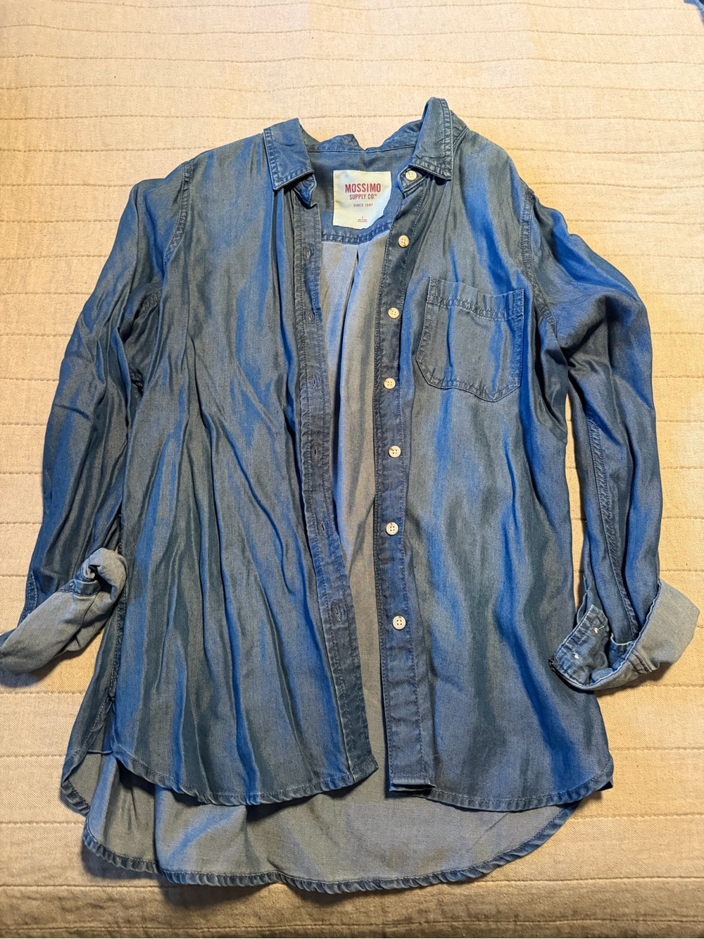 Mossimo Denim Button-Up Shirt - Blue